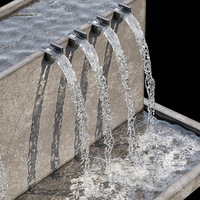 Waterfall fountains cascade 04 3DSMax File - thumbnail 5