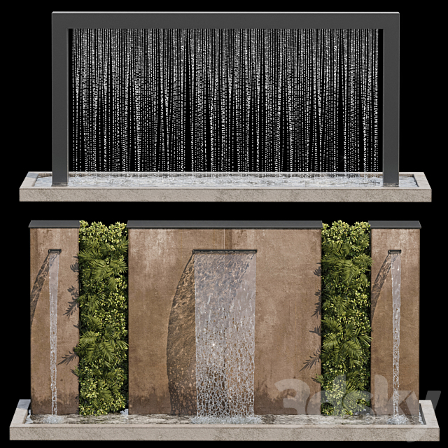 Waterfall fountains cascade 05 3DSMax File - thumbnail 1