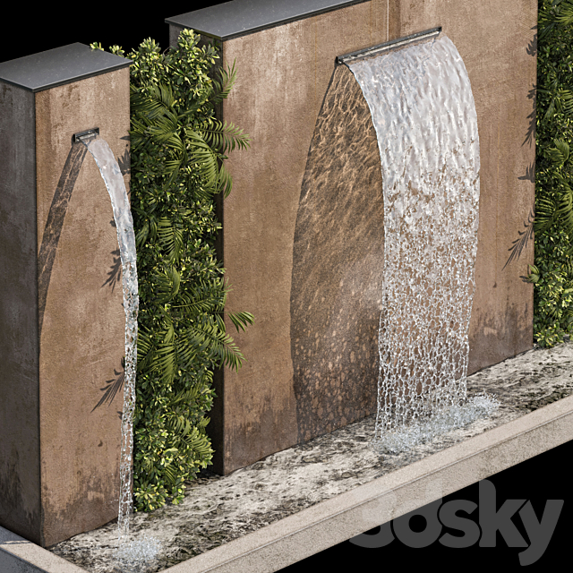 Waterfall fountains cascade 05 3DSMax File - thumbnail 2