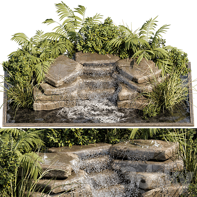 Waterfall fountains cascade 11 3DSMax File - thumbnail 1