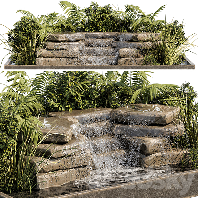 Waterfall fountains cascade 11 3DSMax File - thumbnail 2