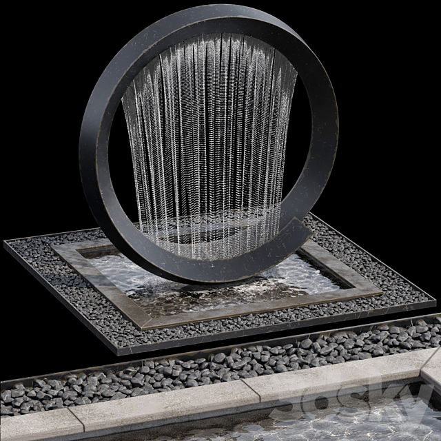 Waterfall fountains cascade 13 3ds Max - thumbnail 1