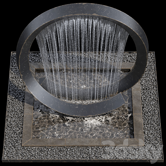 Waterfall fountains cascade 13 3ds Max - thumbnail 3