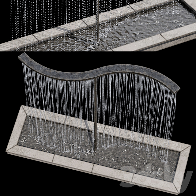 Waterfall fountains cascade 15 3DSMax File - thumbnail 4