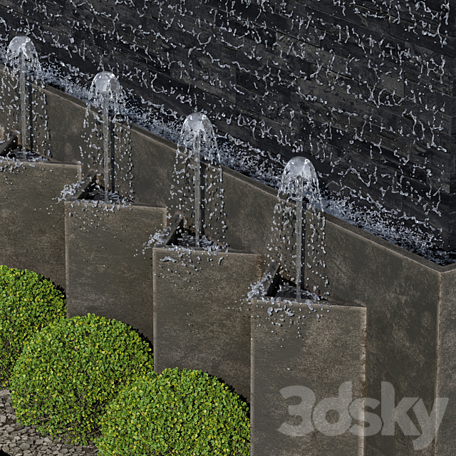 Waterfall fountains cascade 16 3DSMax File - thumbnail 2