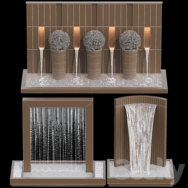 Waterfall fountains cascade 23 3DSMax File - thumbnail 6