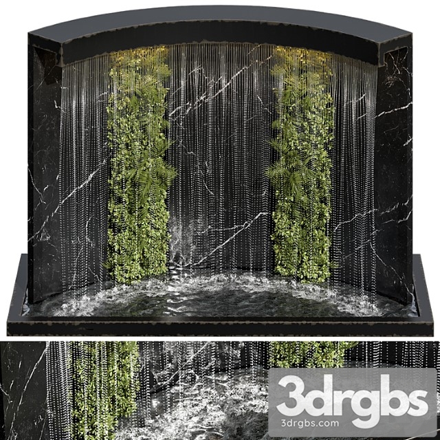 Waterfall fountains cascade 24 3dsmax Download - thumbnail 1