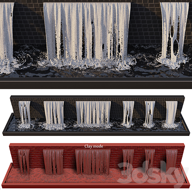 Waterfall fountains cascade 3DSMax File - thumbnail 2