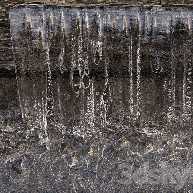 Waterfall fountains rock panel 3DSMax File - thumbnail 6