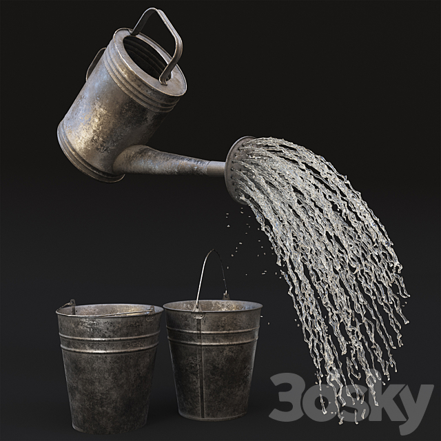 Watering with buckets 3DSMax File - thumbnail 1