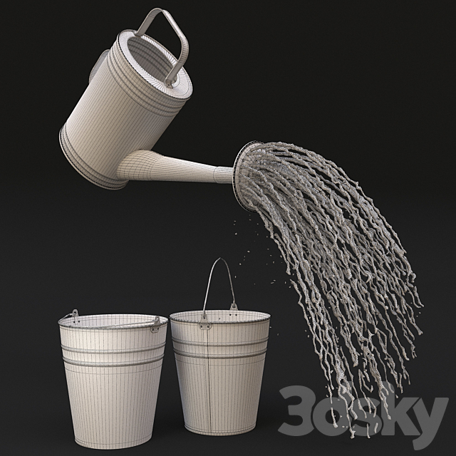 Watering with buckets 3DSMax File - thumbnail 2