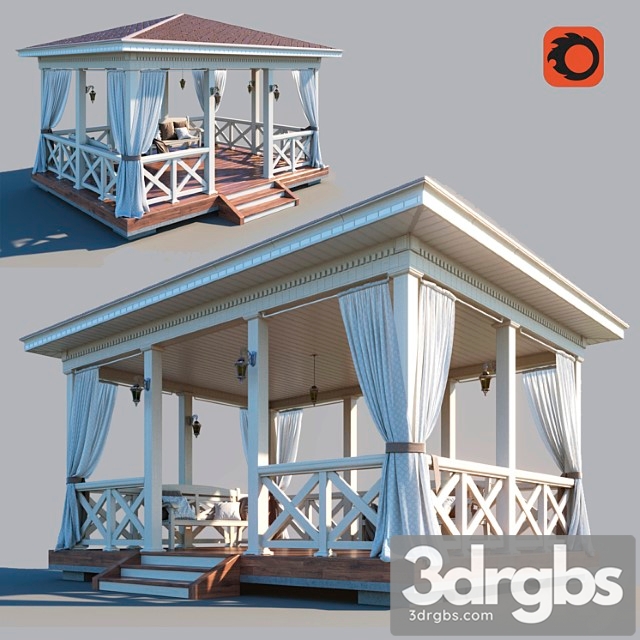 Wooden Arbor 2 3dsmax Download - thumbnail 1