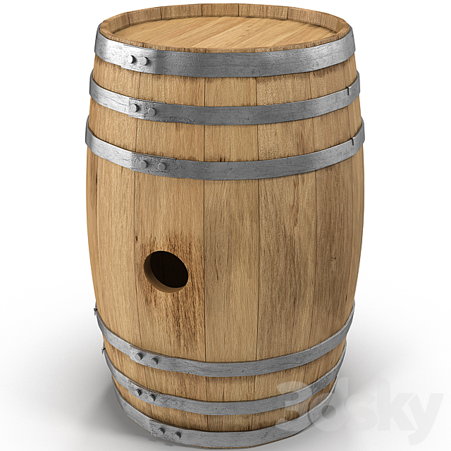 Wooden Barrel 3DSMax File - thumbnail 1