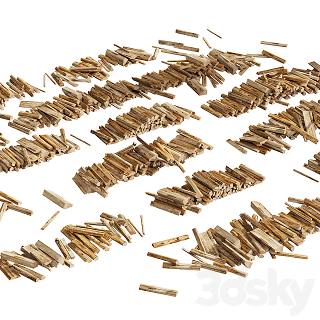 040_Firewood Logs 03 Scattered Firewood 00 3DS Max Model - thumbnail 2