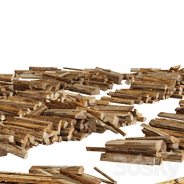 040_Firewood Logs 03 Scattered Firewood 00 3DS Max Model - thumbnail 3