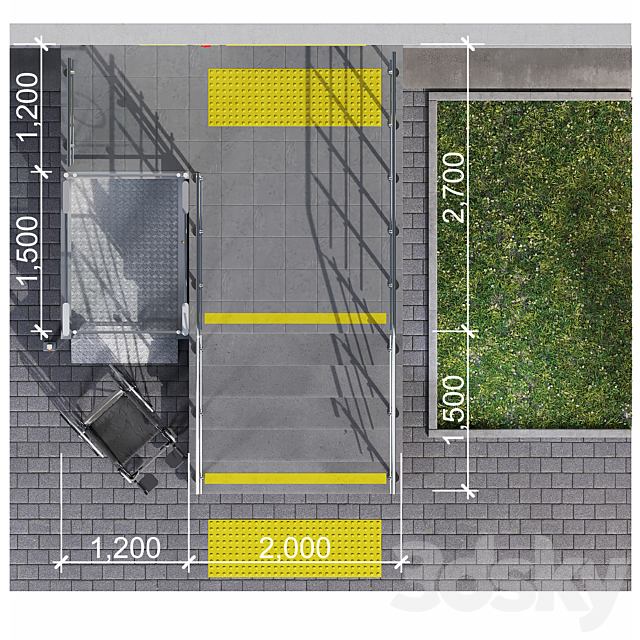 Accessible environment for people with limited mobility 3DS Max Model - thumbnail 3