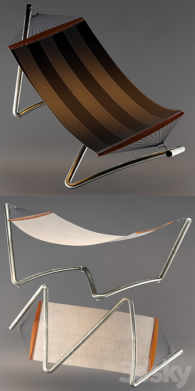 Air lounge Hammock Tucci 3DS Max Model - thumbnail 2