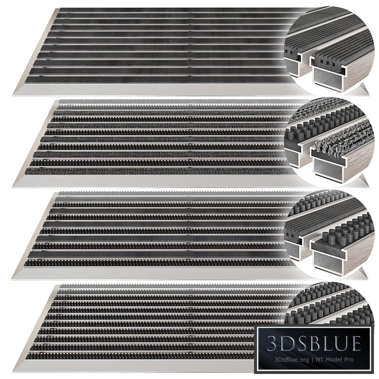 Aluminum dirt grates 3DS Max - thumbnail 3