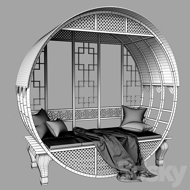 Arbor_Gazebo 3DS Max Model - thumbnail 3