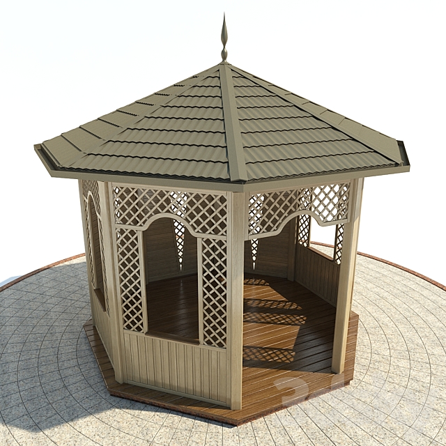 Arbour № 3 3DS Max Model - thumbnail 3