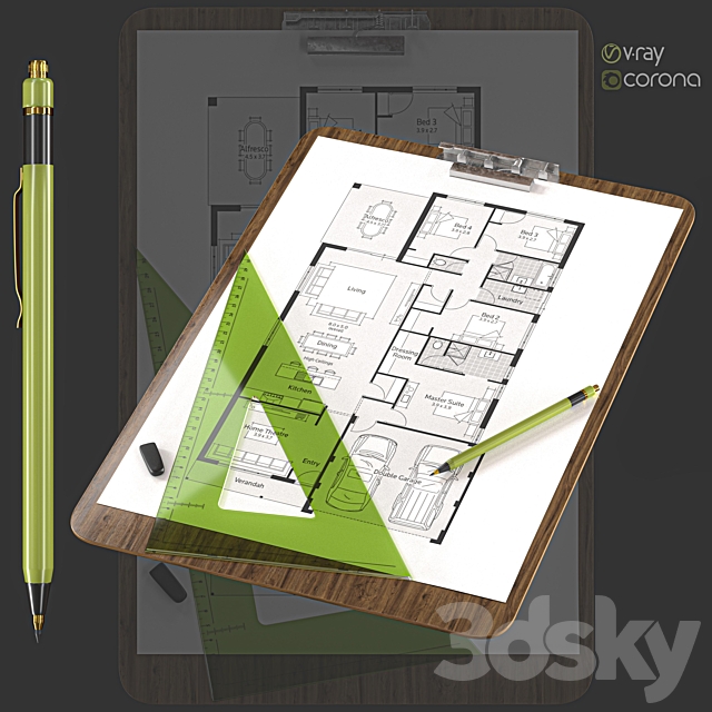 Architectural supplies Vol 01 3DS Max Model - thumbnail 2