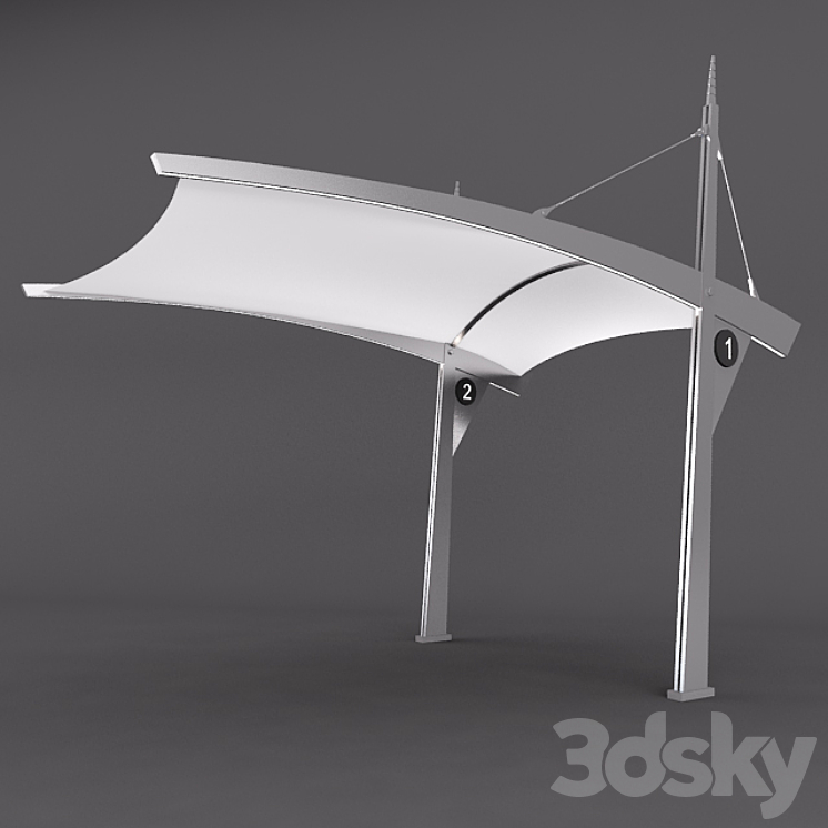 awning canopy 3DS Max - thumbnail 1