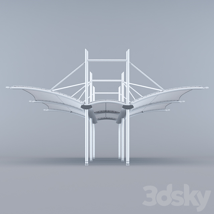 awning canopy 3DS Max - thumbnail 2