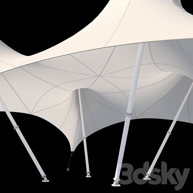 Awning construction 3DS Max Model - thumbnail 2