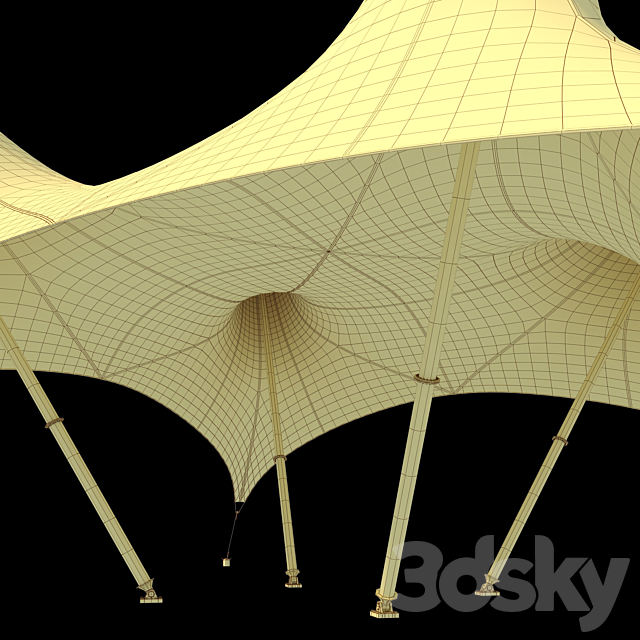 Awning construction 3DS Max Model - thumbnail 5