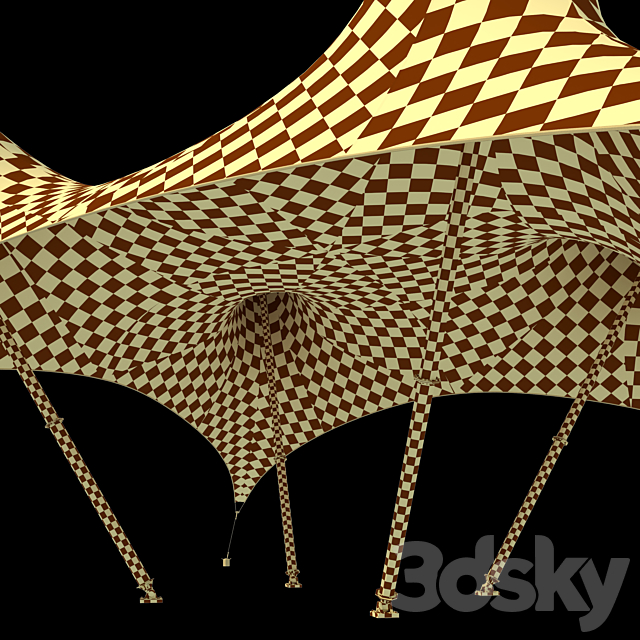 Awning construction 3DS Max Model - thumbnail 6