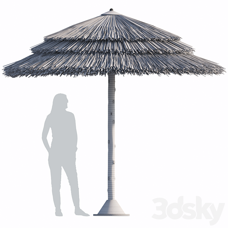 Beach umbrella 3DS Max - thumbnail 2