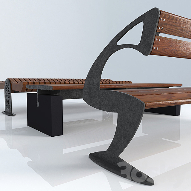 Bench 3DS Max Model - thumbnail 2