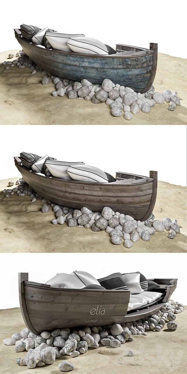 Boat for beach holidays 3DS Max Model - thumbnail 2