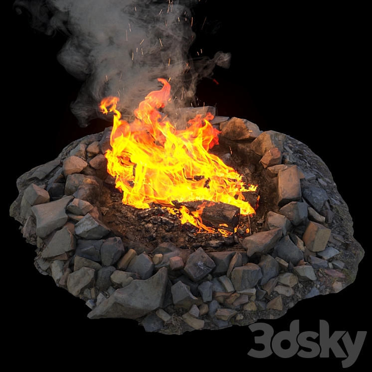 Campfire 01 3DS Max - thumbnail 1