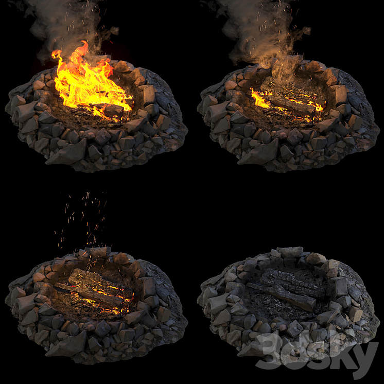 Campfire 01 3DS Max - thumbnail 2