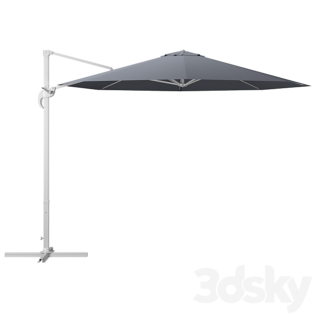 Cantilever Octagonal Parasol 3DS Max Model - thumbnail 3