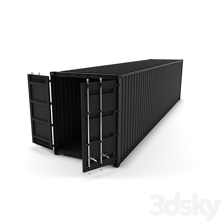 Cargo container (ISO) (40 feet) 3DS Max - thumbnail 1