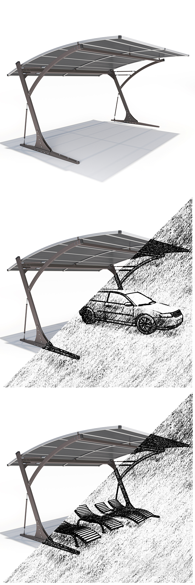 Carport_DECART 3DS Max Model - thumbnail 2