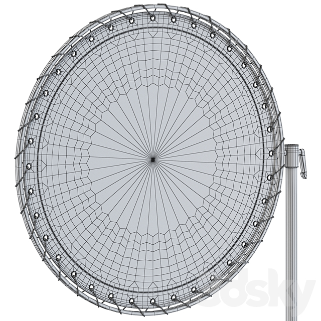 CB2 Round Sun Shade 3DS Max Model - thumbnail 5