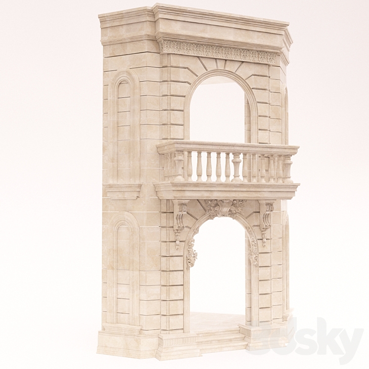 Classic entrance Gate 3DS Max - thumbnail 1