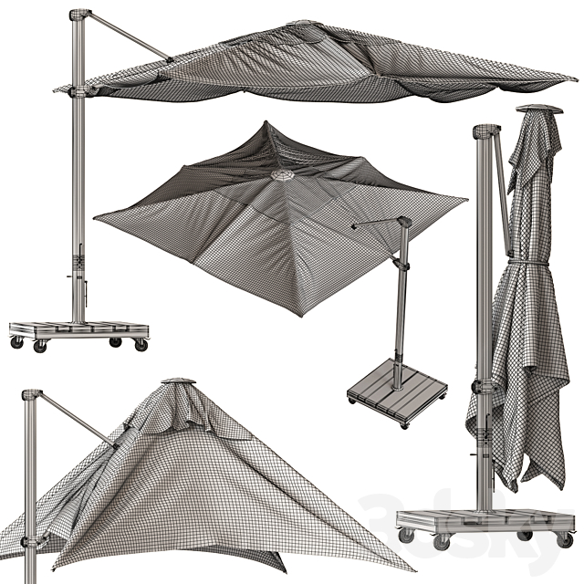 Coco Republic Kingston Umbrella 3DS Max Model - thumbnail 7