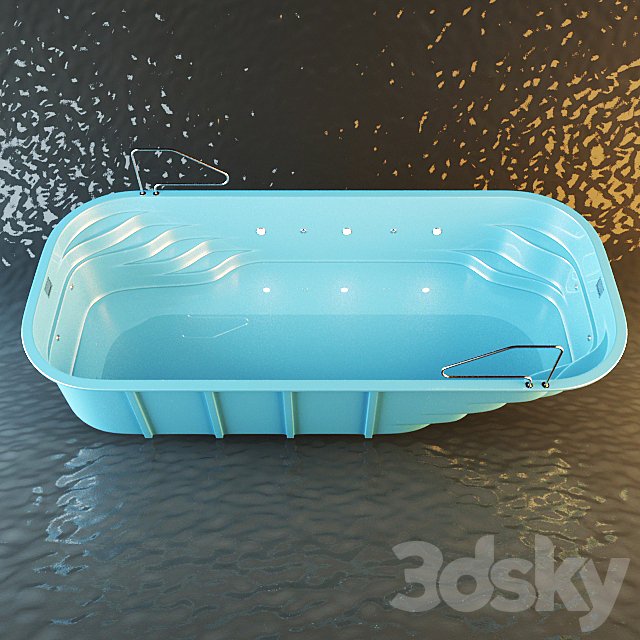 Composite Pool 3DS Max Model - thumbnail 2