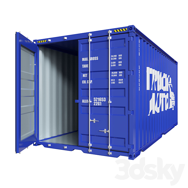 Container 20T 3DS Max Model - thumbnail 3