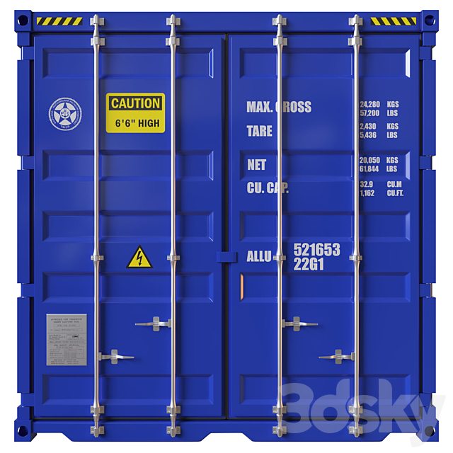 Container 20T 3DS Max Model - thumbnail 4