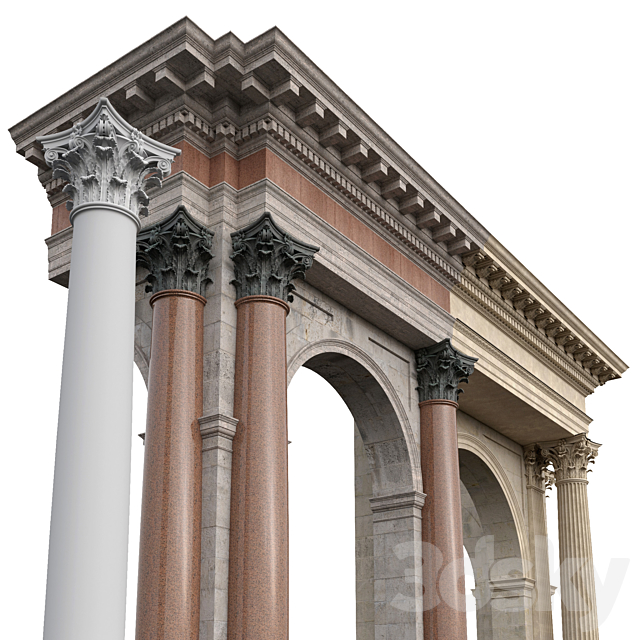 Corinthian Order Vignola Column 3DS Max Model - thumbnail 3