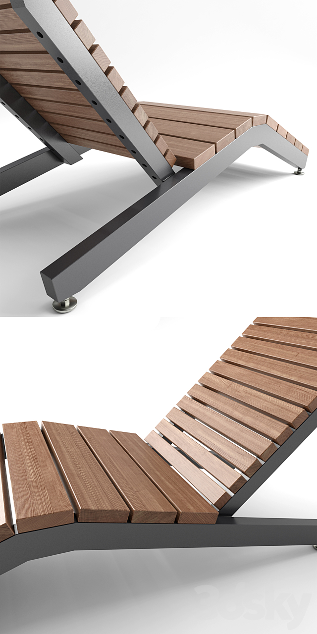 Deckchair MMCITE RIVAGE 3DS Max Model - thumbnail 2