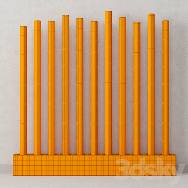 Decor of wooden sticks _ Decor of wooden sticks 3DS Max Model - thumbnail 3