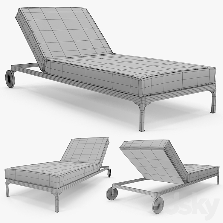 Dedon – Rayn beach chair 3DS Max - thumbnail 2