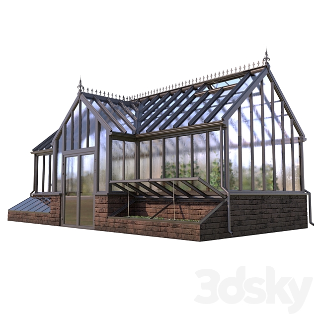 English greenhouse TOTLAND 4 3DS Max Model - thumbnail 2