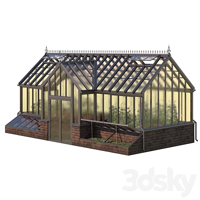 English greenhouse TOTLAND 4 3DS Max Model - thumbnail 3